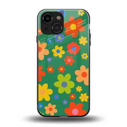 Greenery Blossom back phone cover | glass case for iphone 12 mini