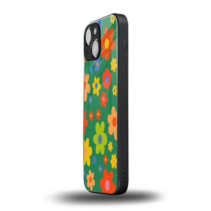 Greenery Blossom iphone 13 mini mobile cover | shockproof glass phone case
