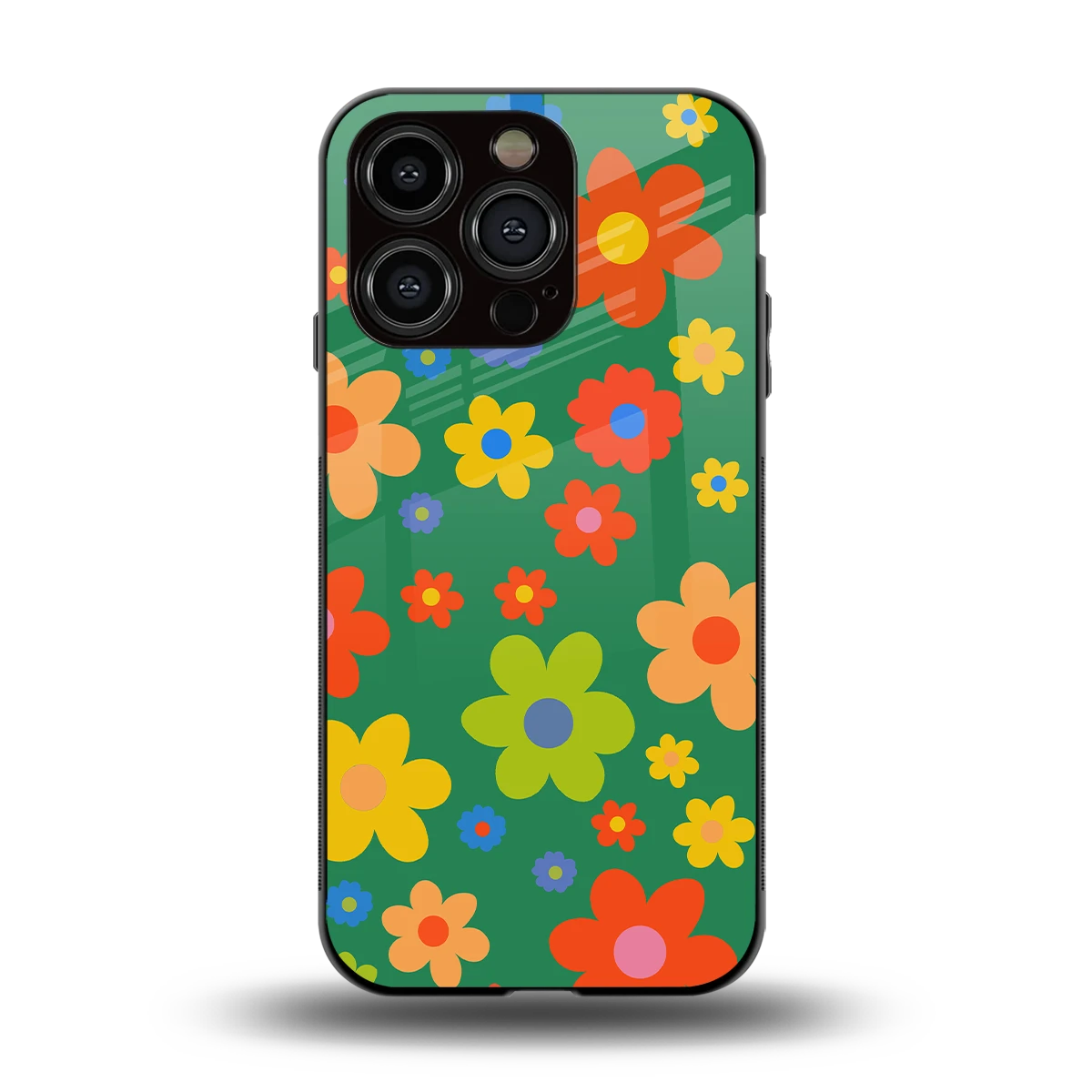 Greenery Blossom back phone cover | glass case for iphone 13 pro