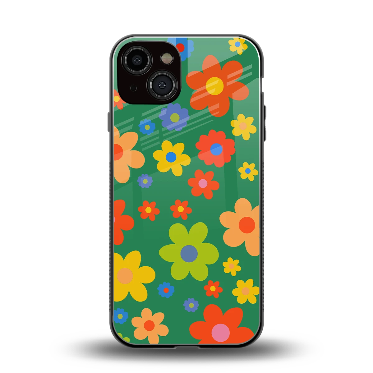 Greenery Blossom back phone cover | glass case for iphone 14