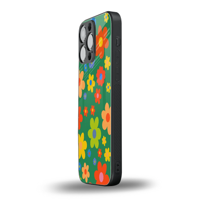 Greenery Blossom iphone 15 pro max mobile cover | shockproof glass phone case