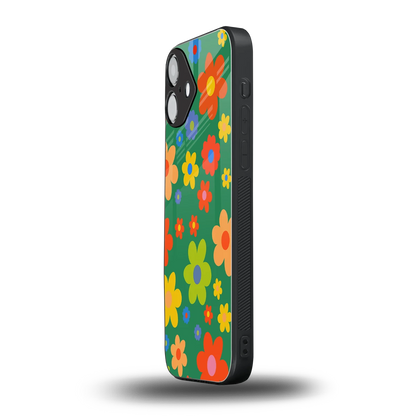 Greenery Blossom iphone 16 plus mobile cover | shockproof glass phone case