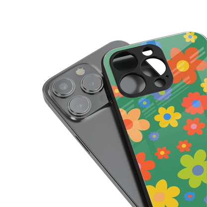 Greenery Blossom stylish phone case for iphone 15 | glossy glass and slim fit