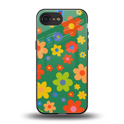 Greenery Blossom back phone cover | glass case for iphone 16e