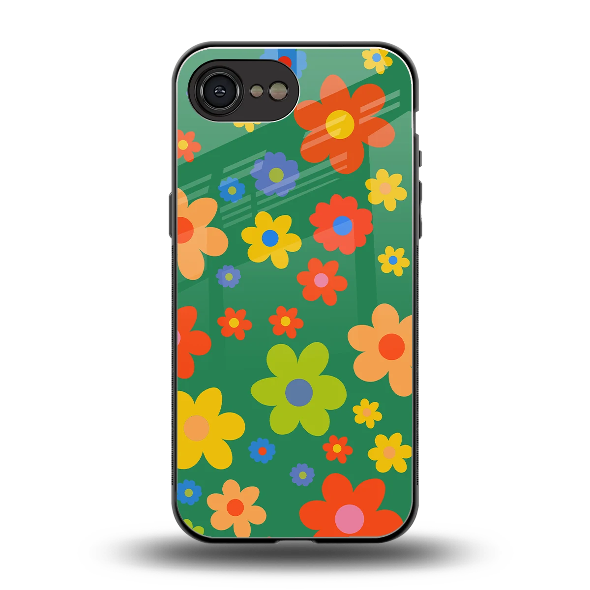 Greenery Blossom back phone cover | glass case for iphone 17e