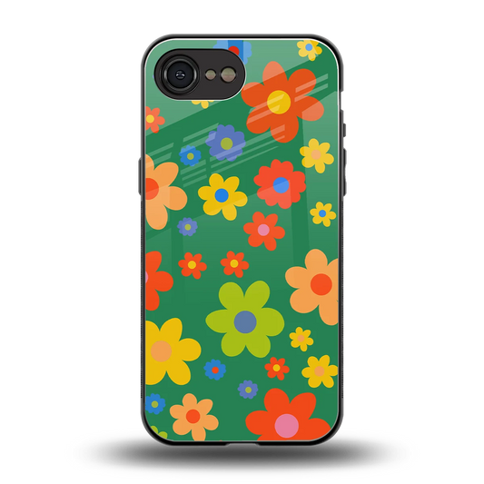 Greenery Blossom back phone cover | glass case for iphone 17e