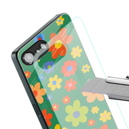 Greenery Blossom stylish phone case for iphone 16e | glossy glass and slim fit
