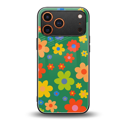 Greenery Blossom back phone cover | glass case for iphone 17 pro