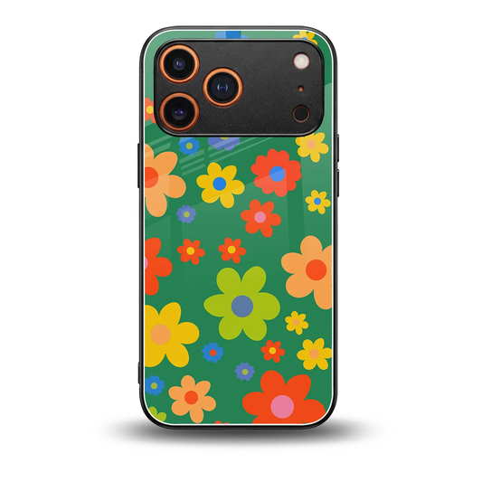 Greenery Blossom back phone cover | glass case for iphone 17 pro max