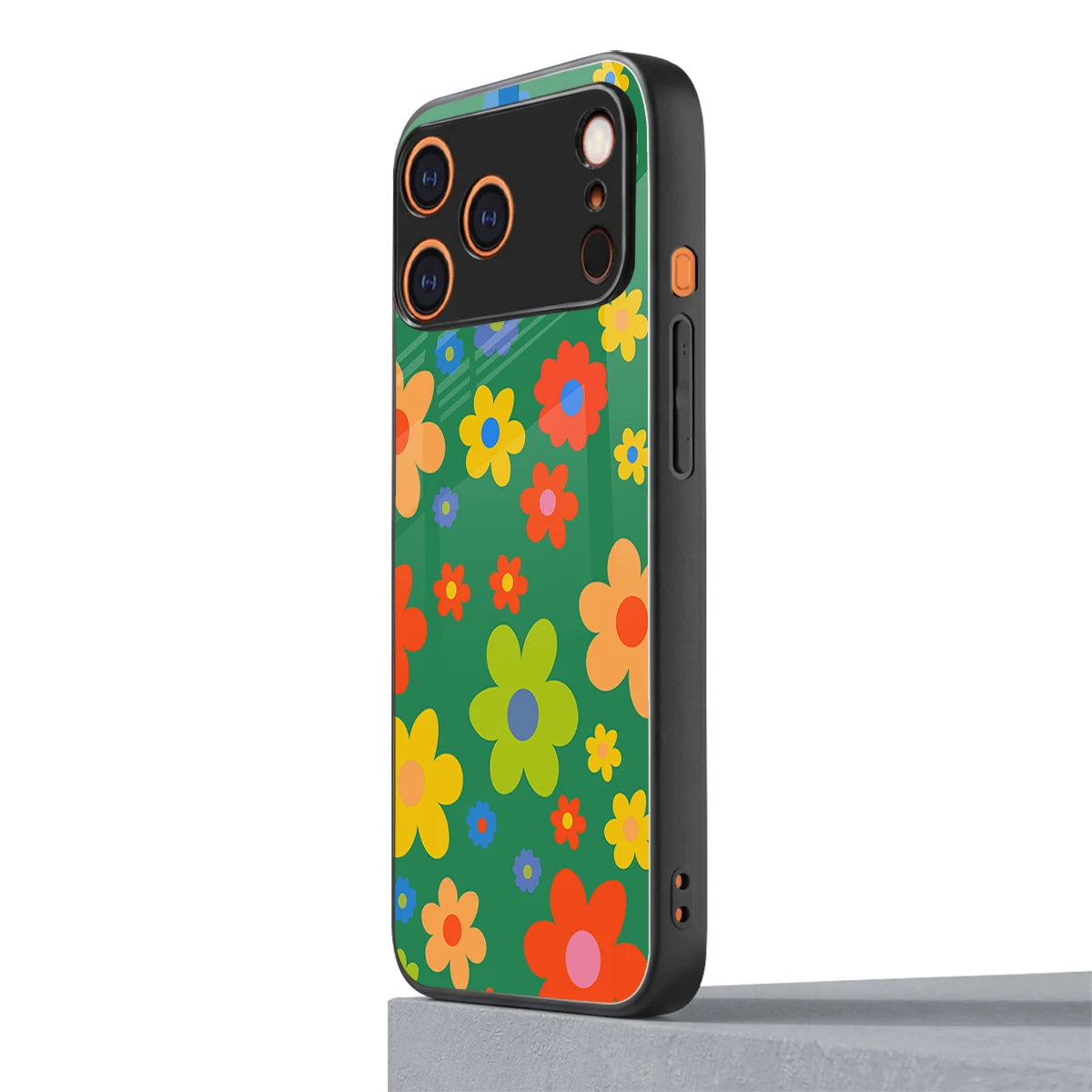 Greenery Blossom iphone 17 pro mobile cover | shockproof glass phone case