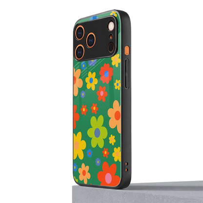 Greenery Blossom iphone 17 pro mobile cover | shockproof glass phone case