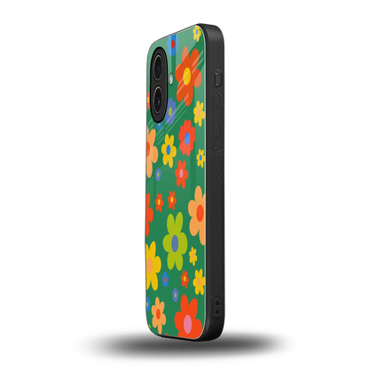Greenery Blossom iphone 17 mobile cover | shockproof glass phone case