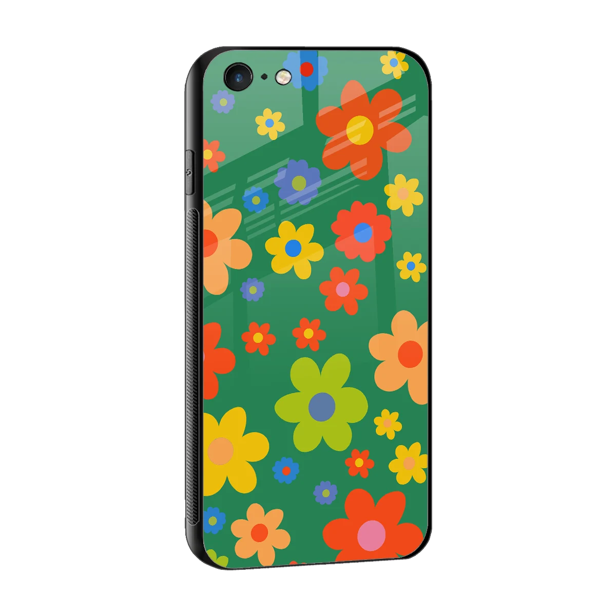 Greenery Blossom sleek iphone 6 cover with tempered glass back and TPU edges