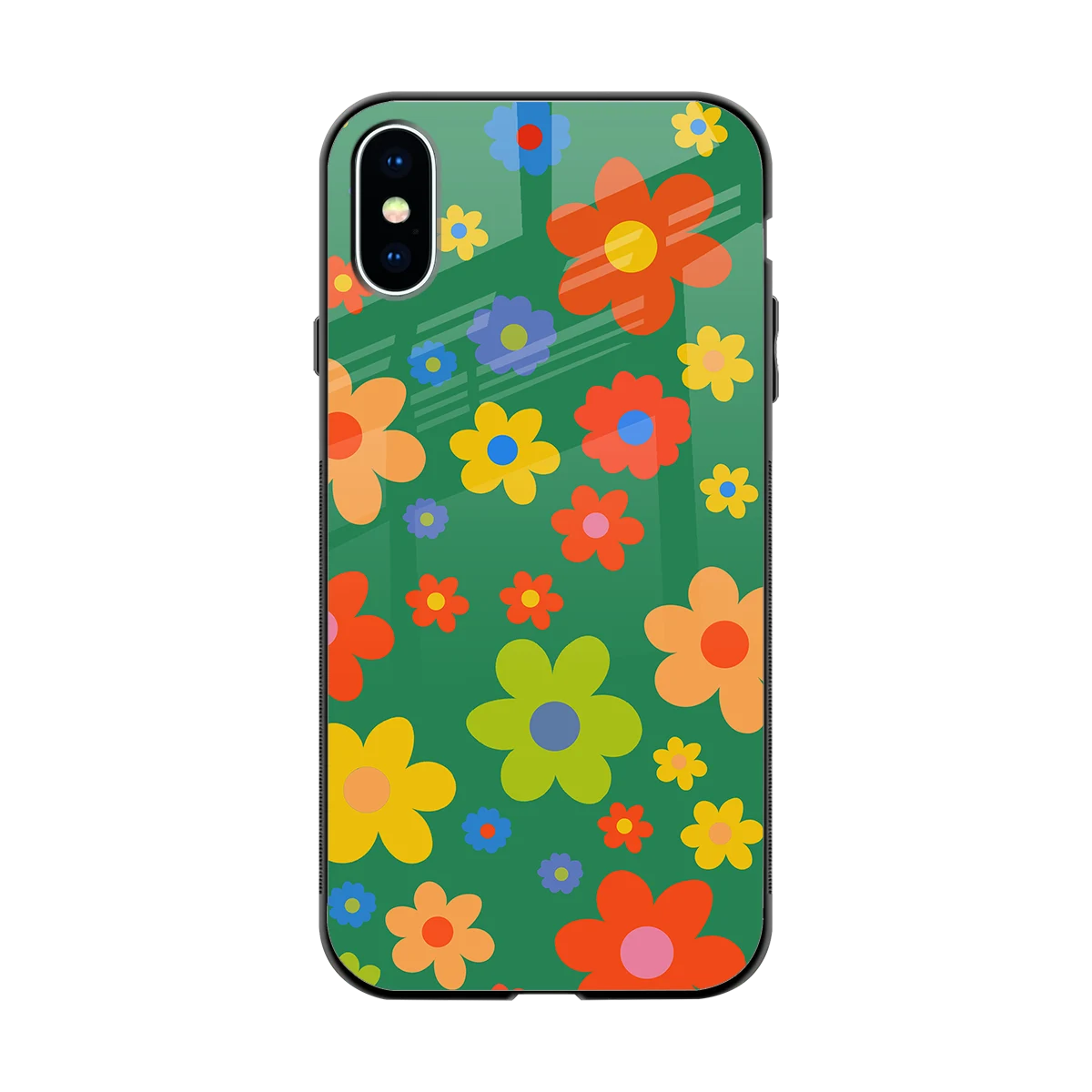 Greenery Blossom back phone cover | glass case for iphone x