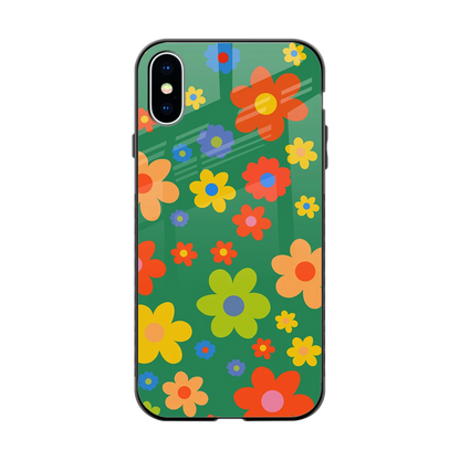Greenery Blossom back phone cover | glass case for iphone x