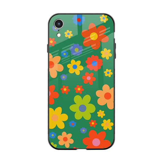 Greenery Blossom back phone cover | glass case for iphone xr