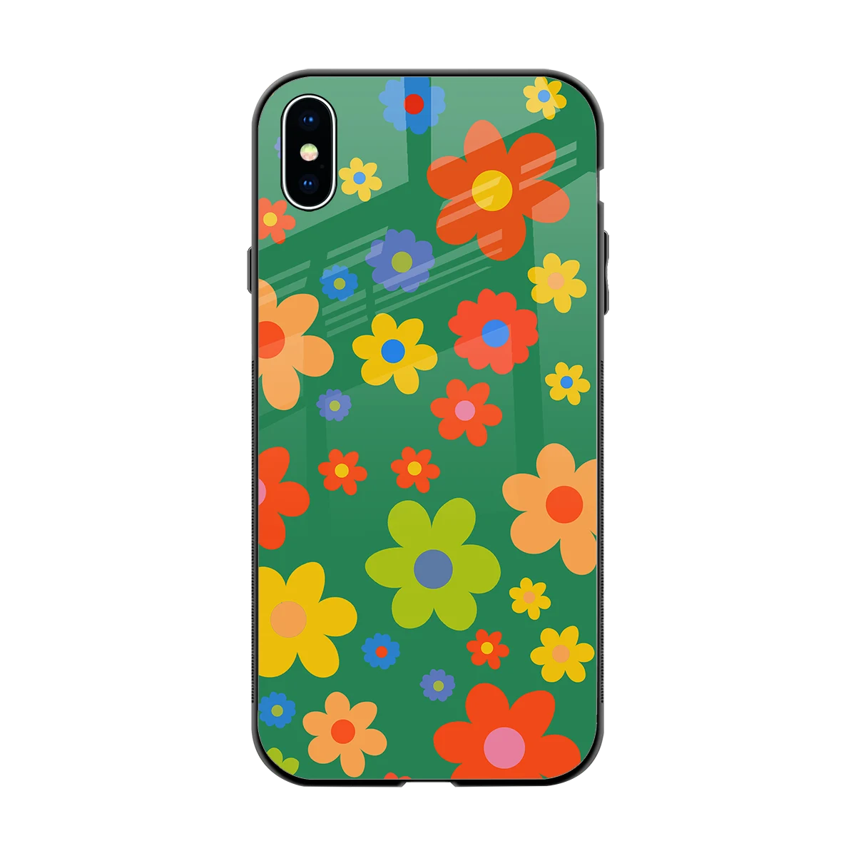 Greenery Blossom back phone cover | glass case for iphone xs max