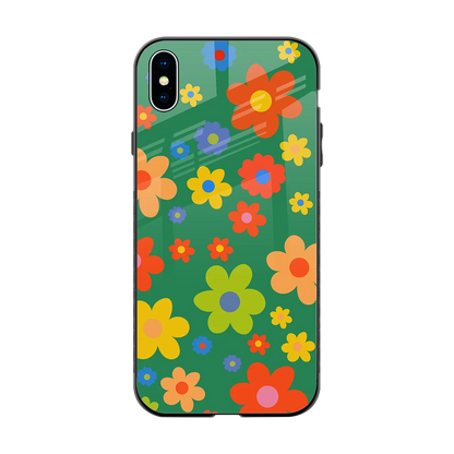 Greenery Blossom back phone cover | glass case for iphone xs max