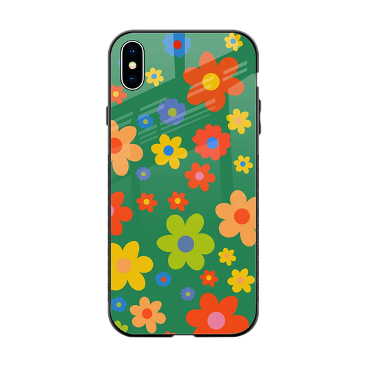 Greenery Blossom back phone cover | glass case for iphone xs max