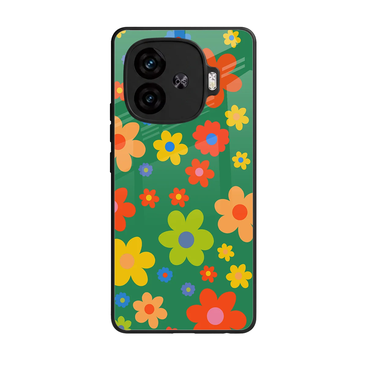 Greenery Blossom back phone cover | glass case for iqoo neo 10r 5g