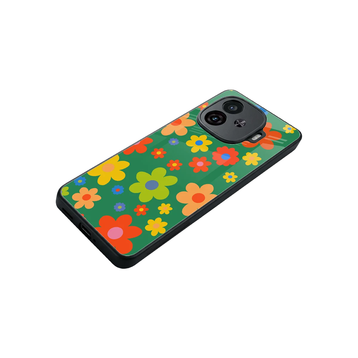 Greenery Blossom stylish phone case for iqoo neo 10r 5g | glossy glass and slim fit