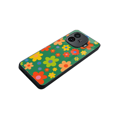 Greenery Blossom stylish phone case for iqoo neo 10r 5g | glossy glass and slim fit