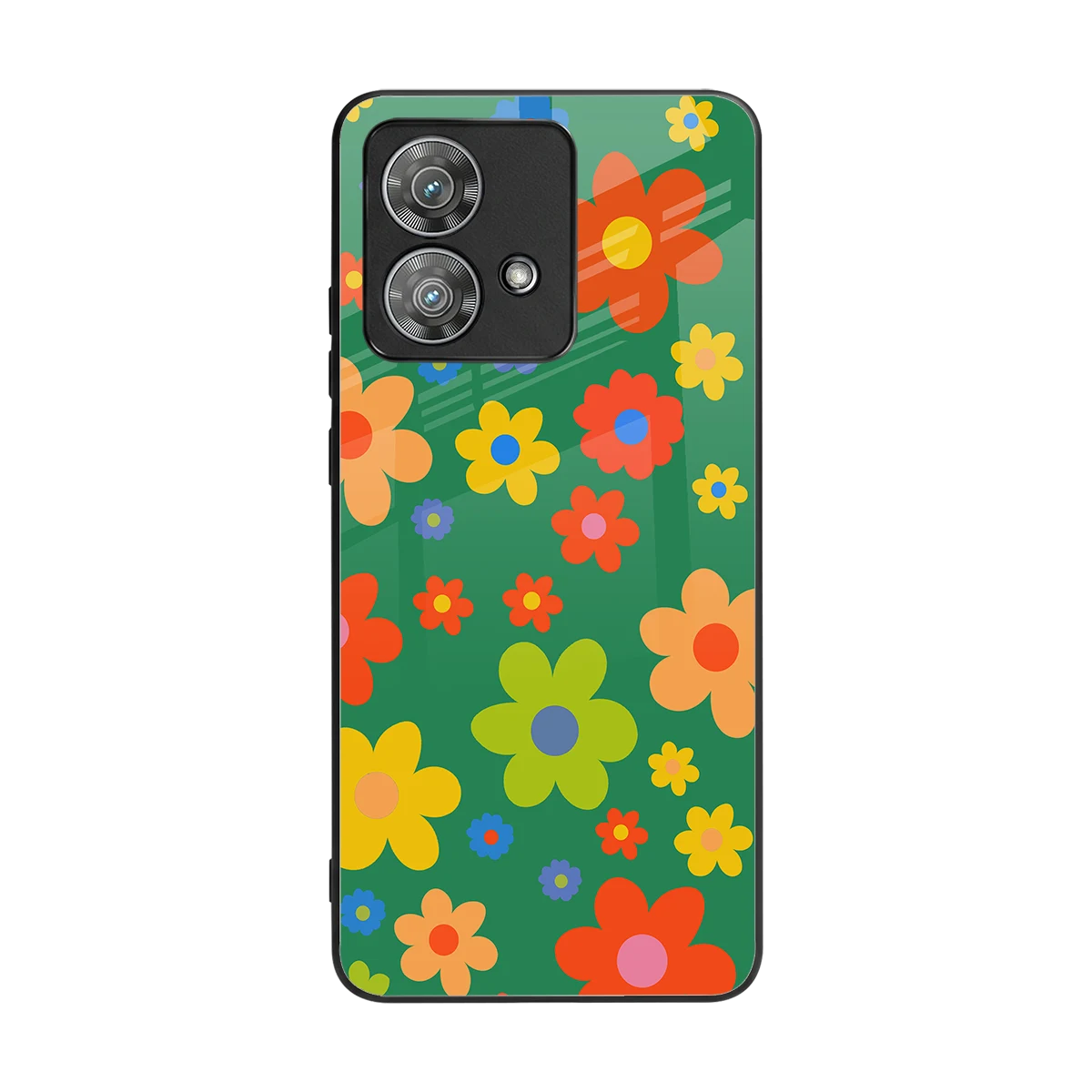 Greenery Blossom back phone cover | glass case for motorola edge 40 neo 5g