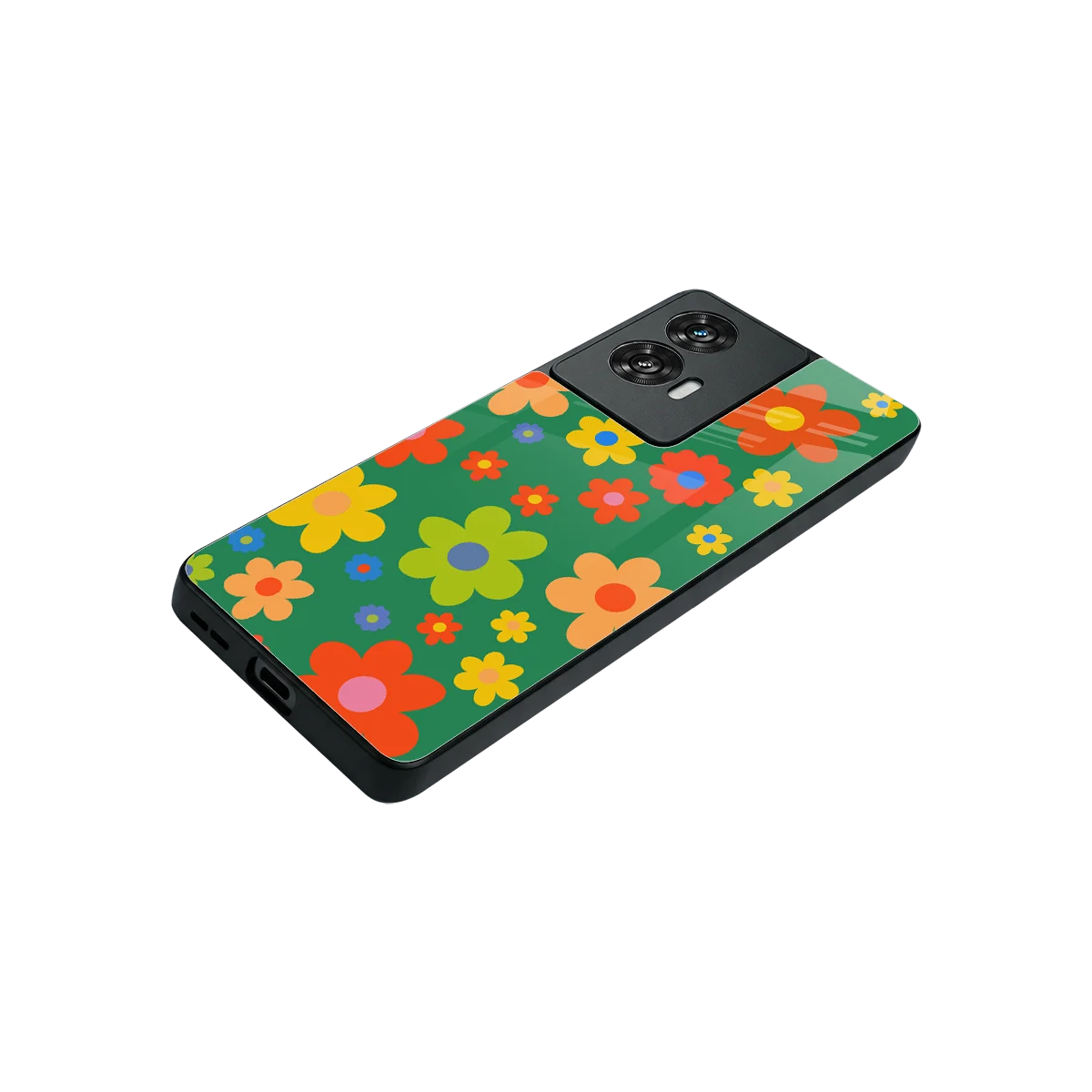 Greenery Blossom stylish phone case for motorola edge 50 fusion | glossy glass and slim fit
