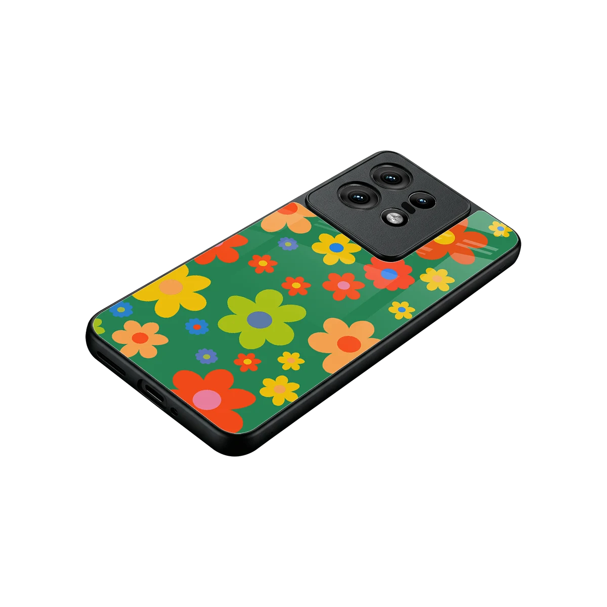 Greenery Blossom stylish phone case for motorola edge 50 pro | glossy glass and slim fit