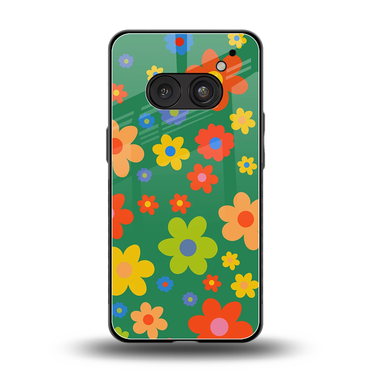 Greenery Blossom back phone cover | glass case for nothing phone 2a