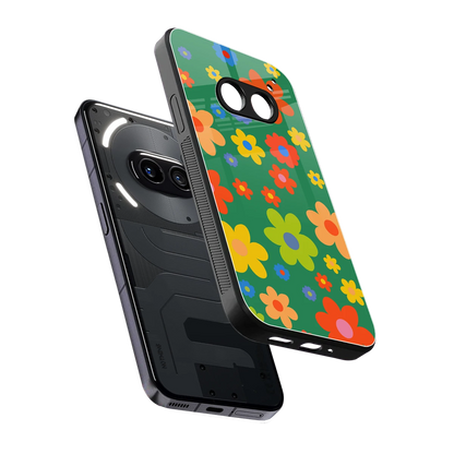 Greenery Blossom sleek nothing phone 2a cover with tempered glass back and TPU edges