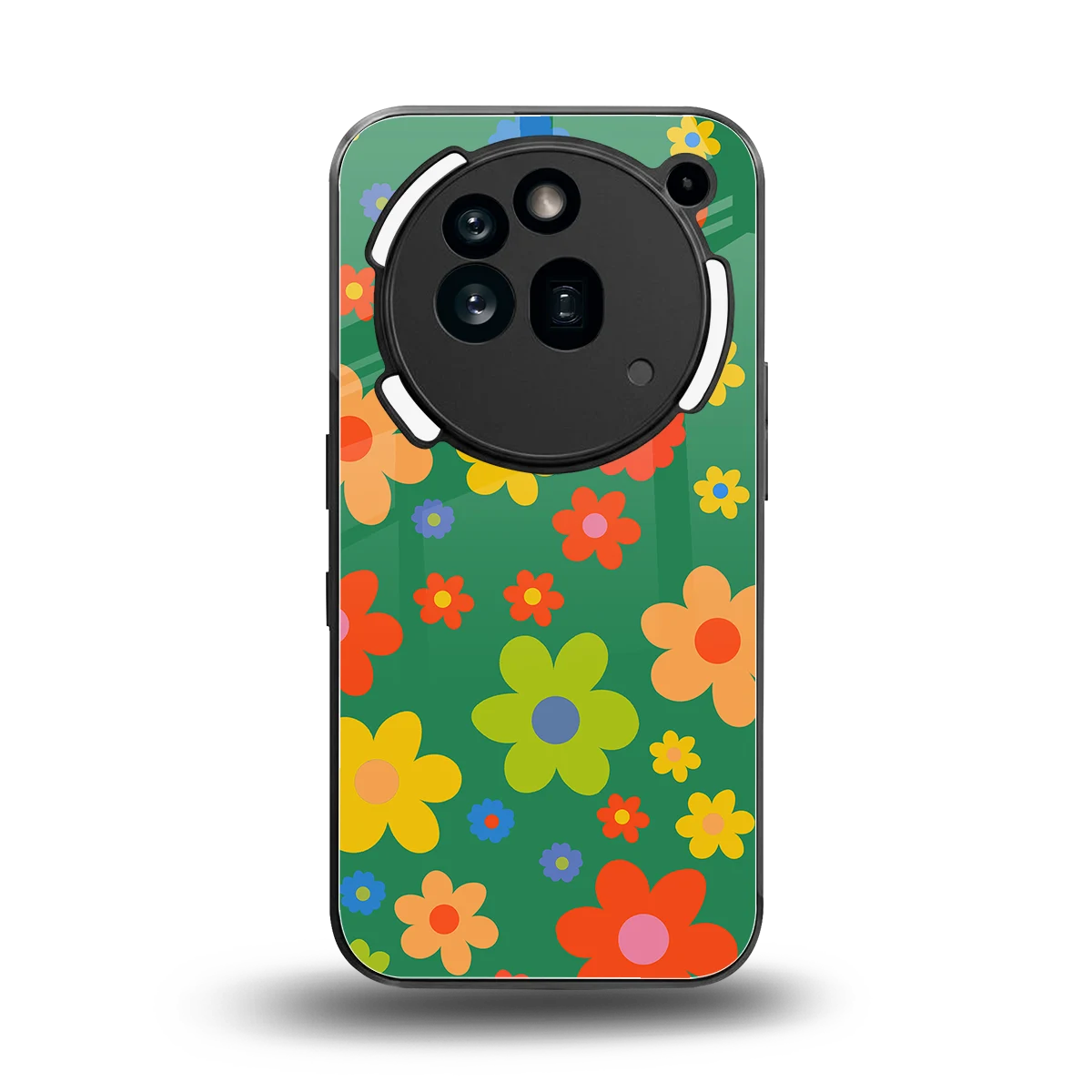Greenery Blossom back phone cover | glass case for nothing phone 3a pro