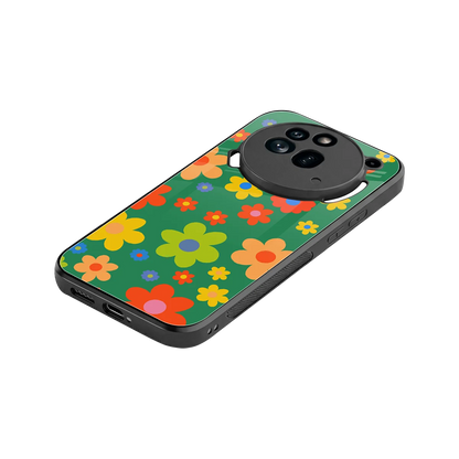 Greenery Blossom stylish phone case for nothing phone 3a pro | glossy glass and slim fit