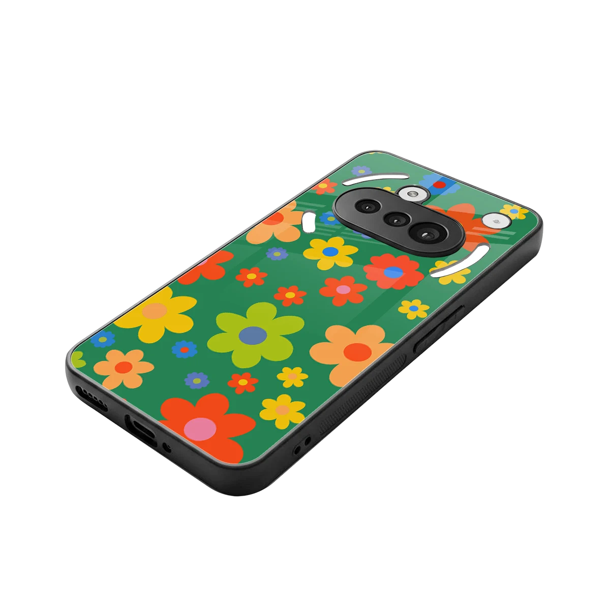 Greenery Blossom stylish phone case for nothing phone 3a | glossy glass and slim fit