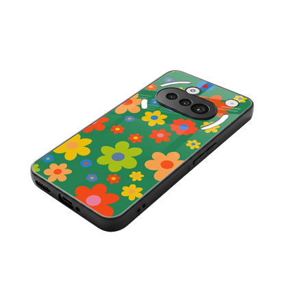 Greenery Blossom stylish phone case for nothing phone 3a | glossy glass and slim fit
