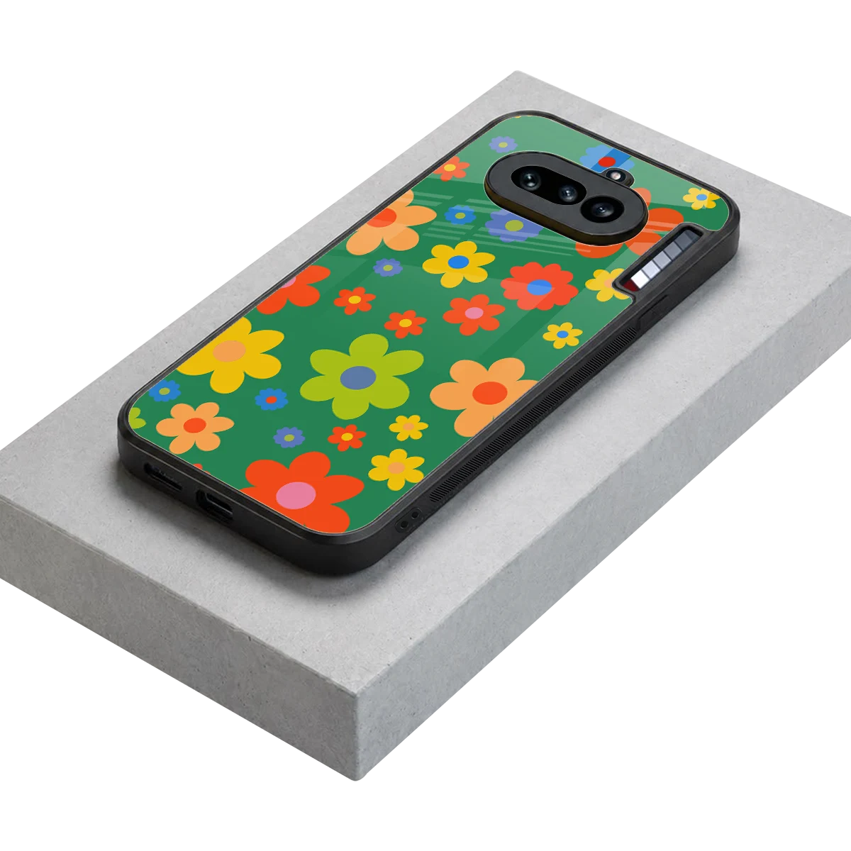 Greenery Blossom stylish phone case for nothing phone 4a | glossy glass and slim fit