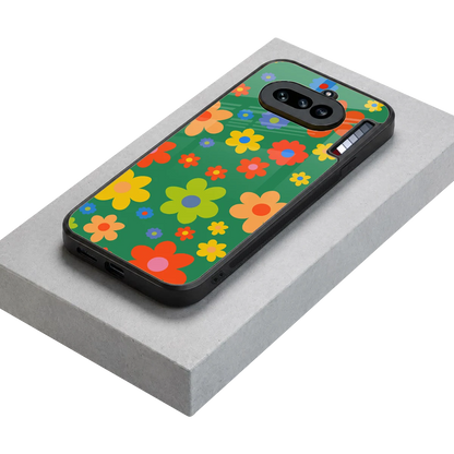Greenery Blossom stylish phone case for nothing phone 4a | glossy glass and slim fit