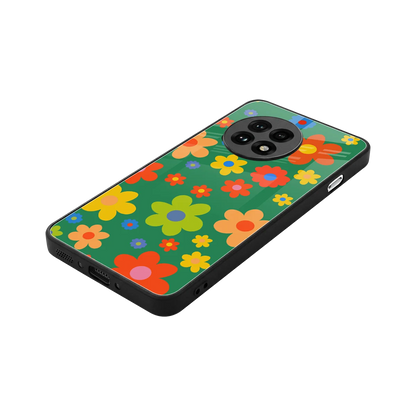 Greenery Blossom stylish phone case for oneplus 13r | glossy glass and slim fit