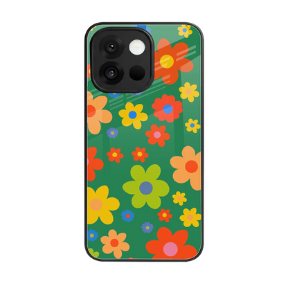 Greenery Blossom back phone cover | glass case for oneplus 13s