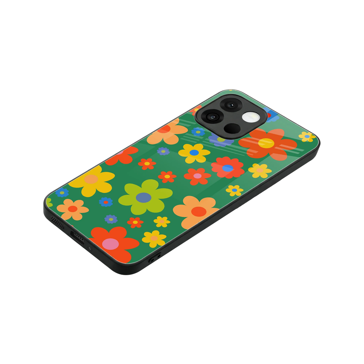 Greenery Blossom stylish phone case for oneplus 13s | glossy glass and slim fit
