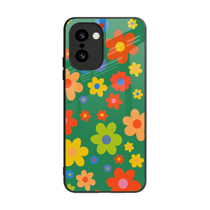 Greenery Blossom back phone cover | glass case for oneplus 15r