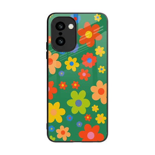Greenery Blossom back phone cover | glass case for oneplus 15r