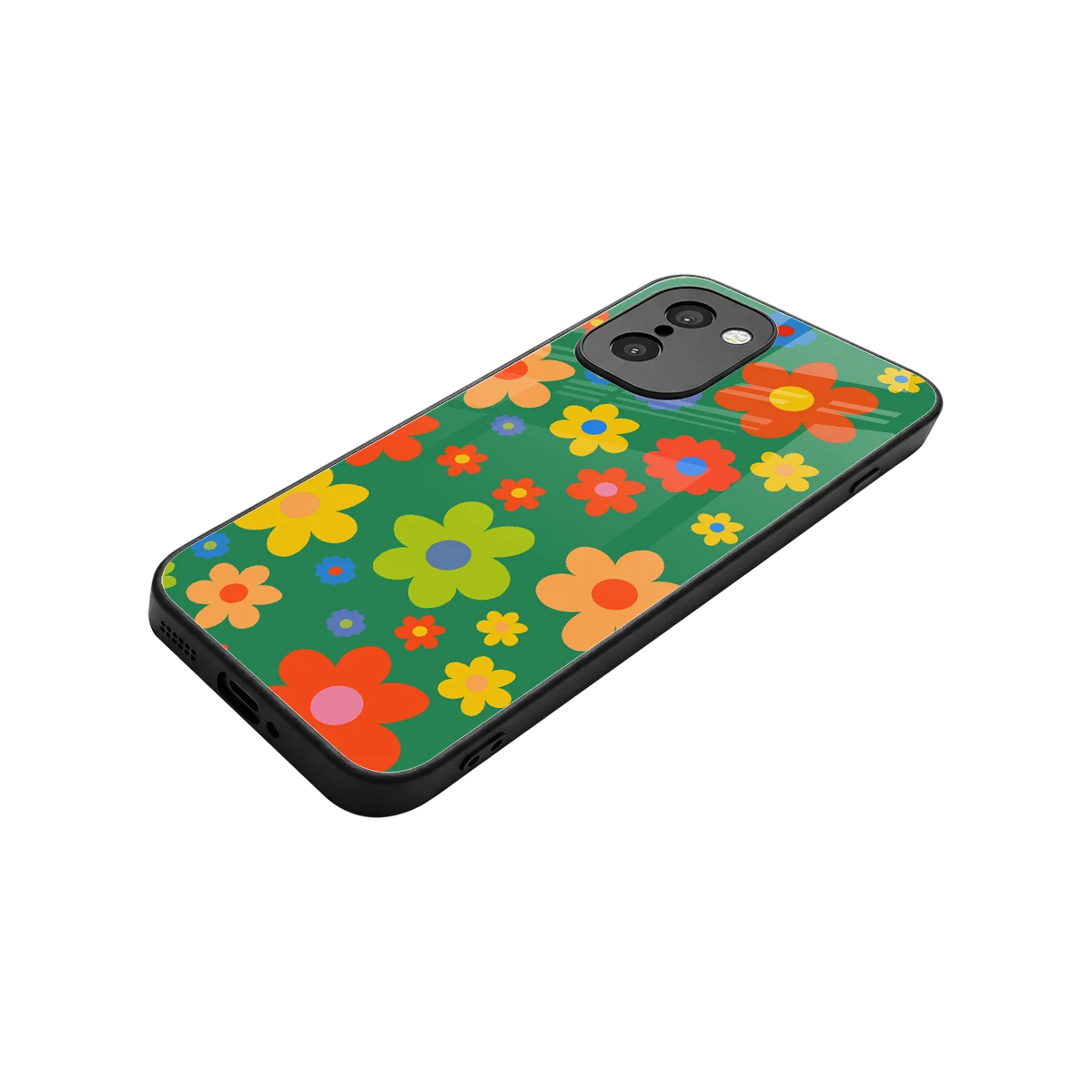Greenery Blossom stylish phone case for oneplus 15r | glossy glass and slim fit