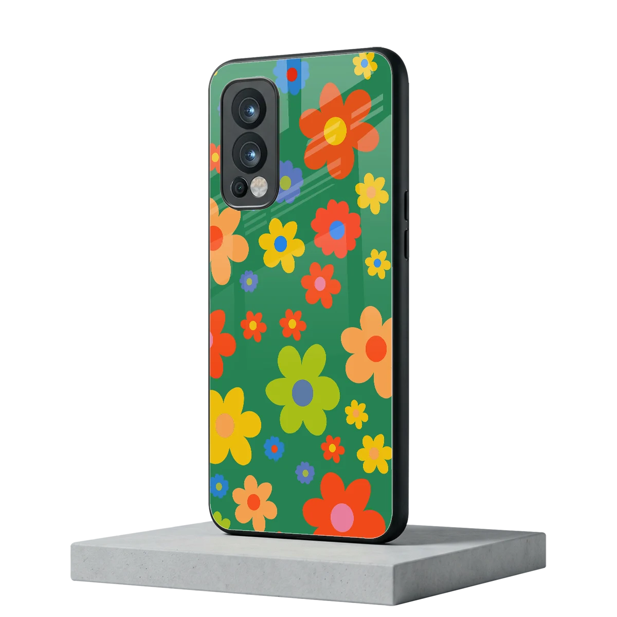 Greenery Blossom oneplus nord 2 mobile cover | shockproof glass phone case