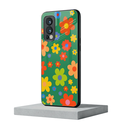 Greenery Blossom oneplus nord 2 mobile cover | shockproof glass phone case