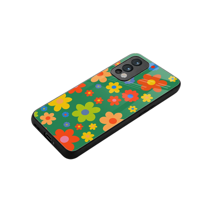 Greenery Blossom stylish phone case for oneplus nord 2 | glossy glass and slim fit