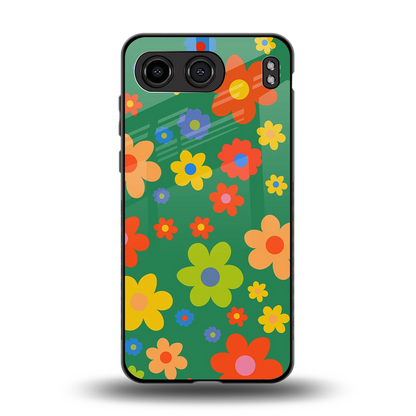 Greenery Blossom back phone cover | glass case for oneplus nord 4