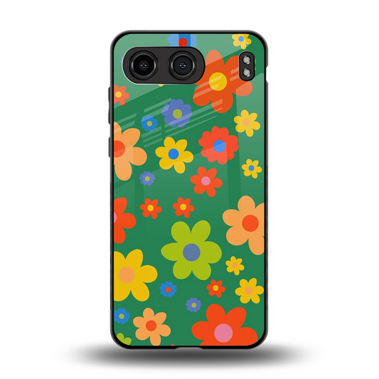 Greenery Blossom back phone cover | glass case for oneplus nord 4