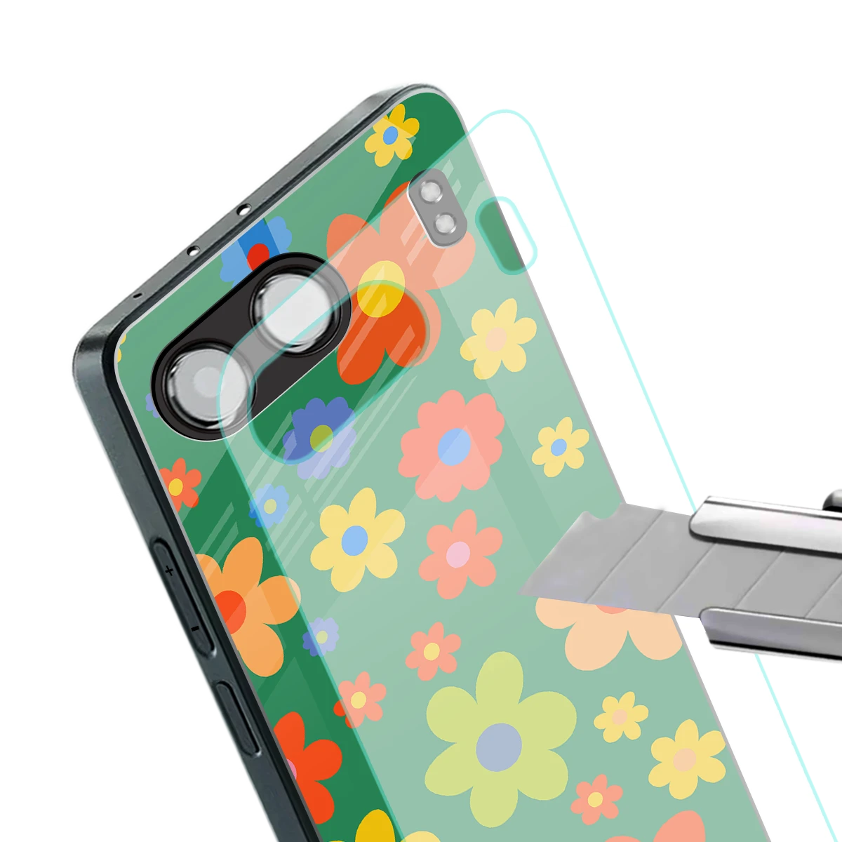 Greenery Blossom stylish phone case for oneplus nord 4 | glossy glass and slim fit