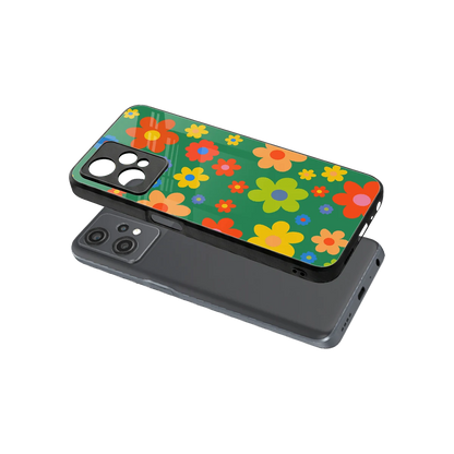 Greenery Blossom sleek oneplus nord ce 2 lite cover with tempered glass back and TPU edges